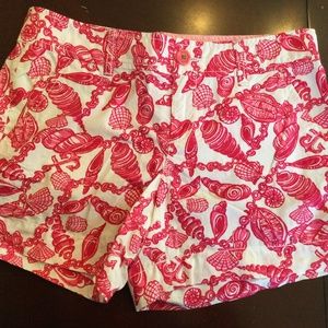 Euc Lilly pulitzer pink fallin in love Callahan shorts size 2